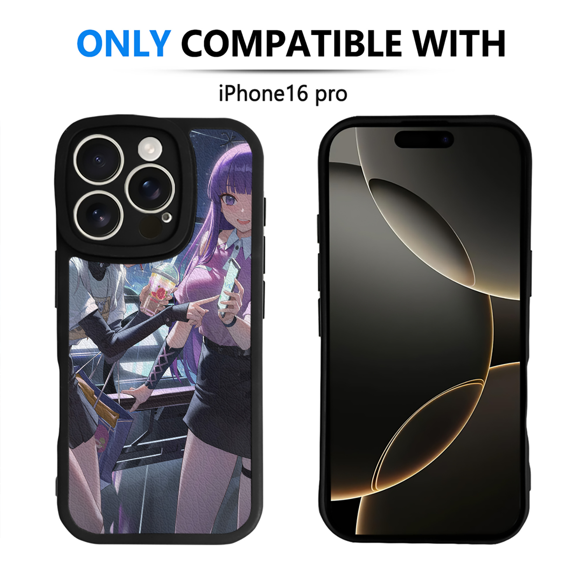 （画像用） 葬送のフリーレン Frieren 【iPhone 16シリーズ対応】シリコンスマホケース（レザー調） 材質：シリコン